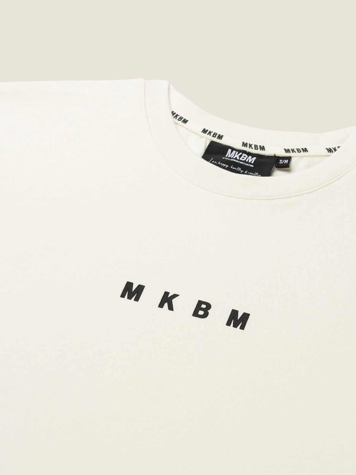 Unisex Mini Logo T-Shirt Creme - MKBM - MKBM Webshop