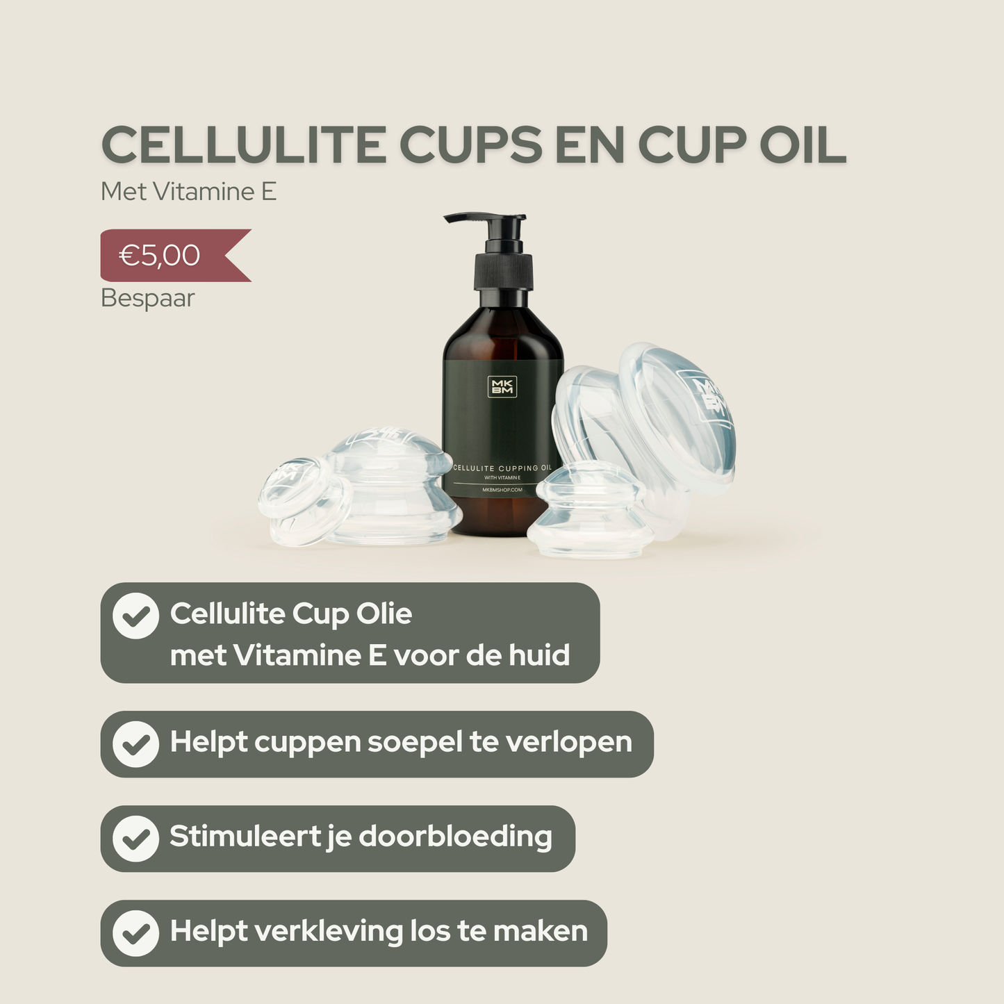 Cellulite Cups + Cellulite Cup Oil