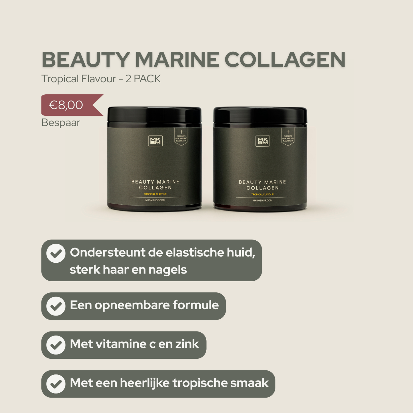 Beauty Marine Collagen Tropical 2-pack - MKBM Webshop