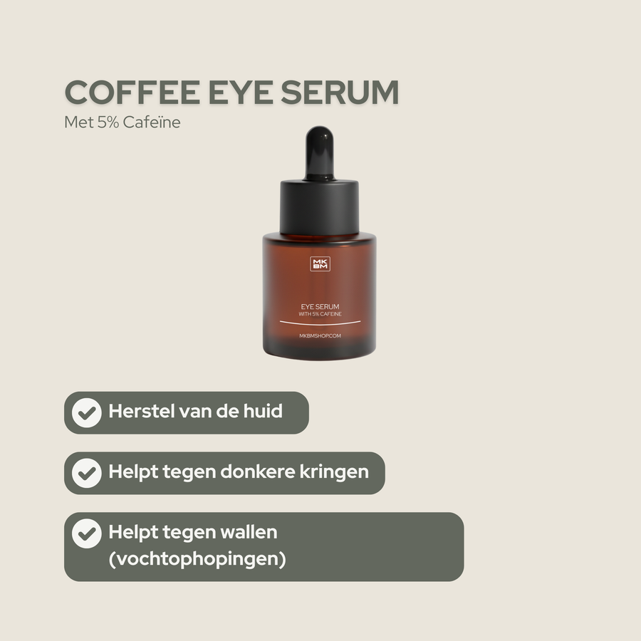5% cafeïne tegen wallen en donkere kringen