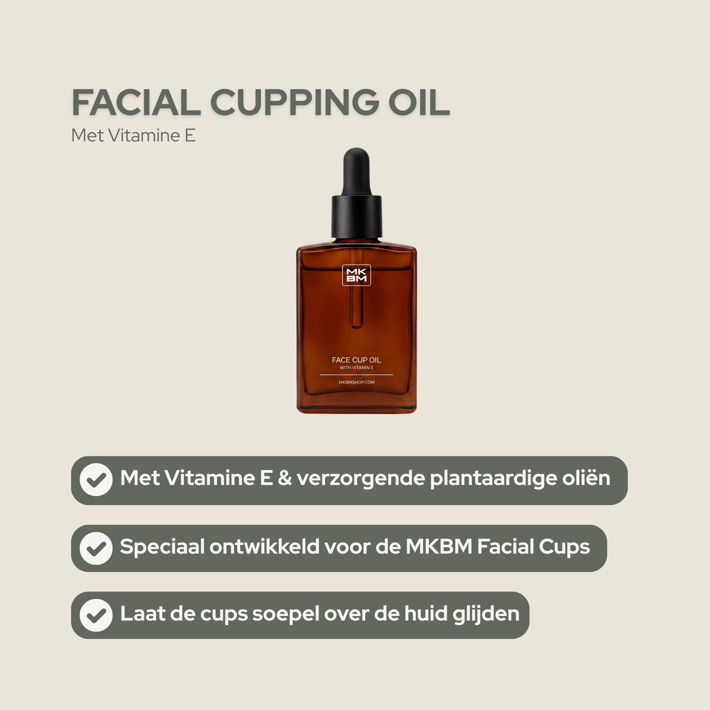 MKBM Facial Cupping Oil – Gezichtsolie voor Facial Cups
