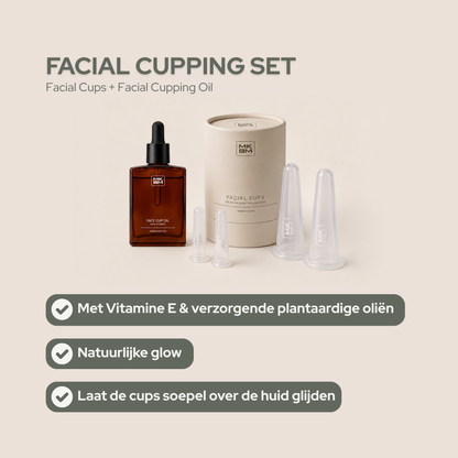 MKBM Facial Cupping Set – Facial Cups + Face Cup Oil - MKBM Webshop