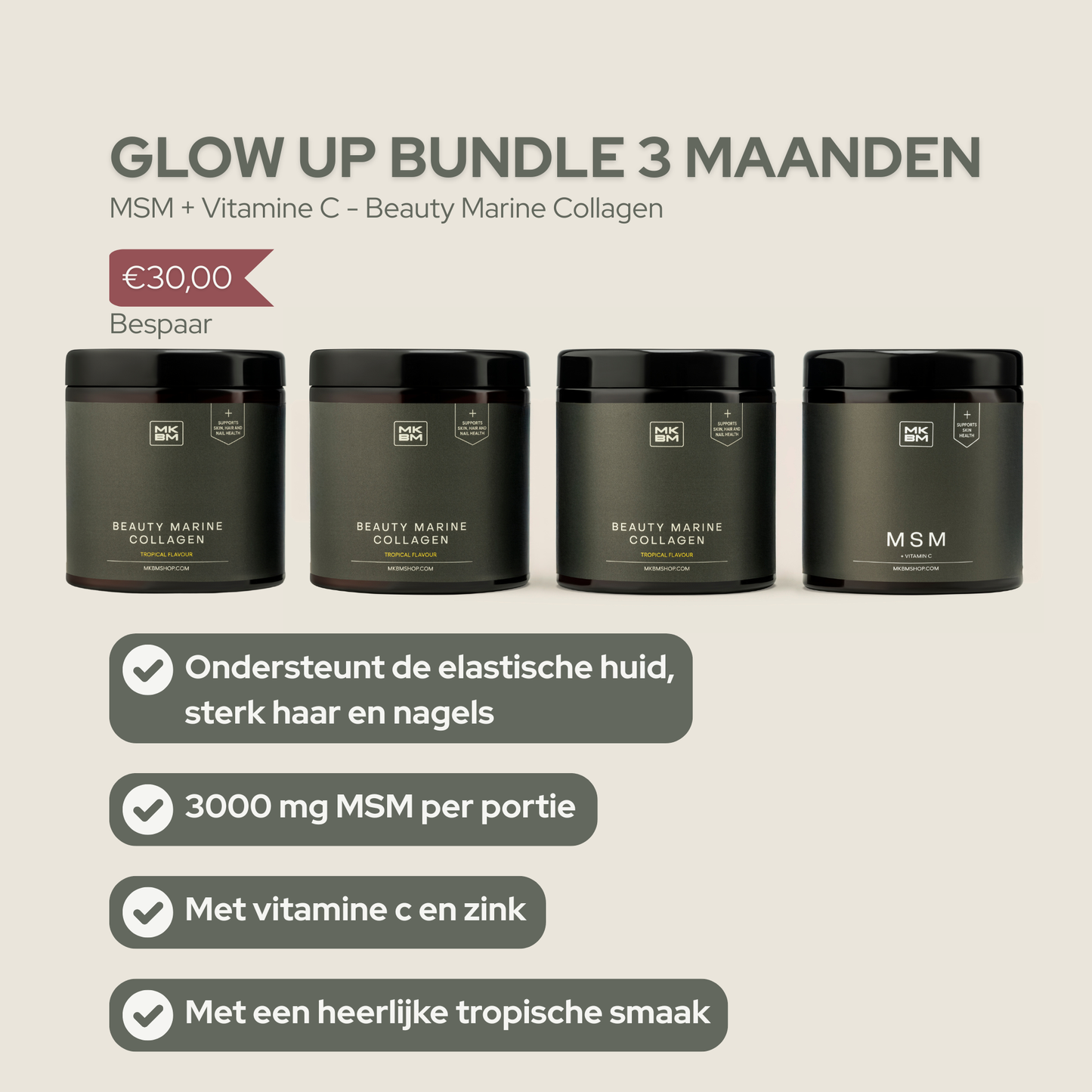 Glow up bundle  -3 maanden - MKBM Webshop