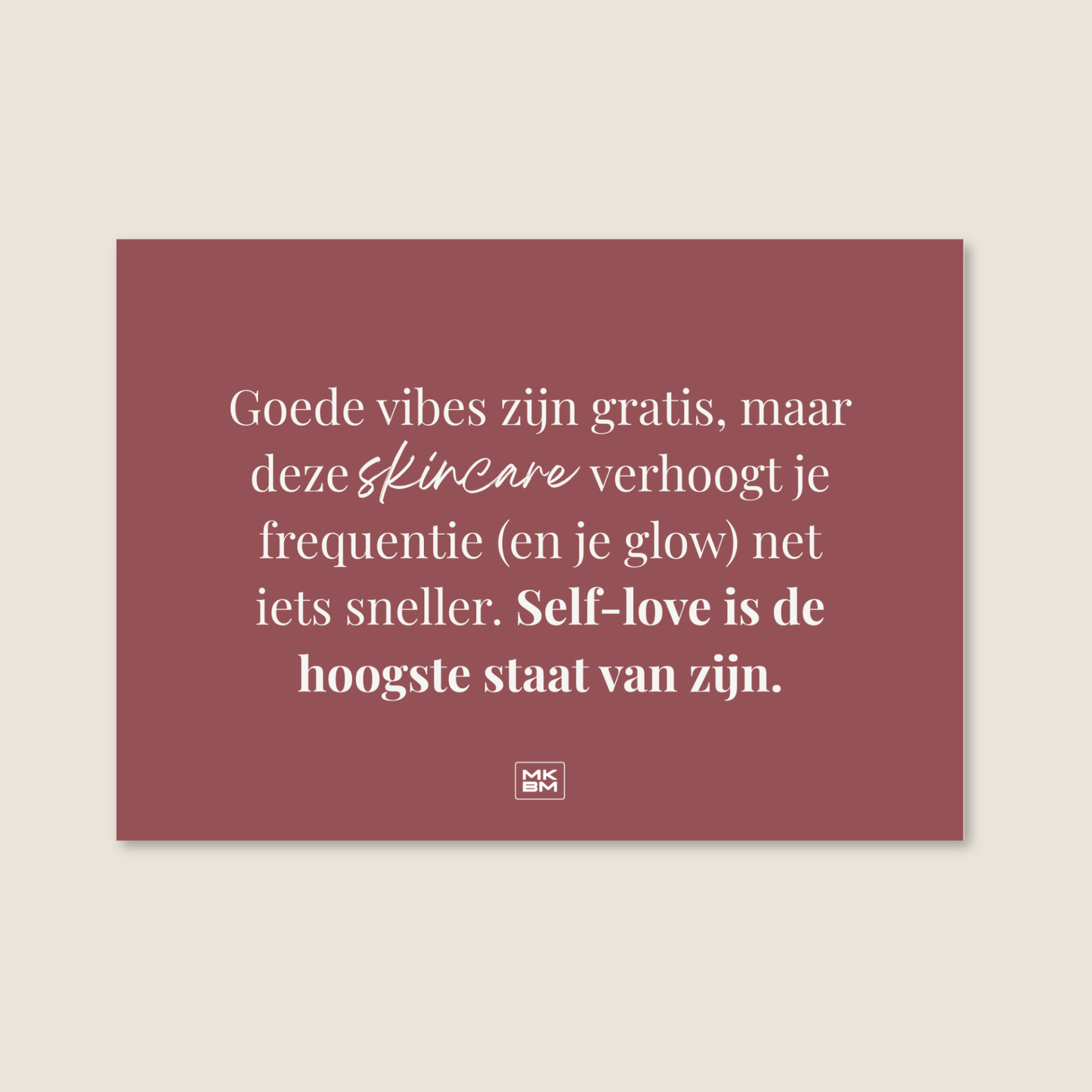 Goede vibes zijn gratis Ansichtkaart - MKBM Webshop