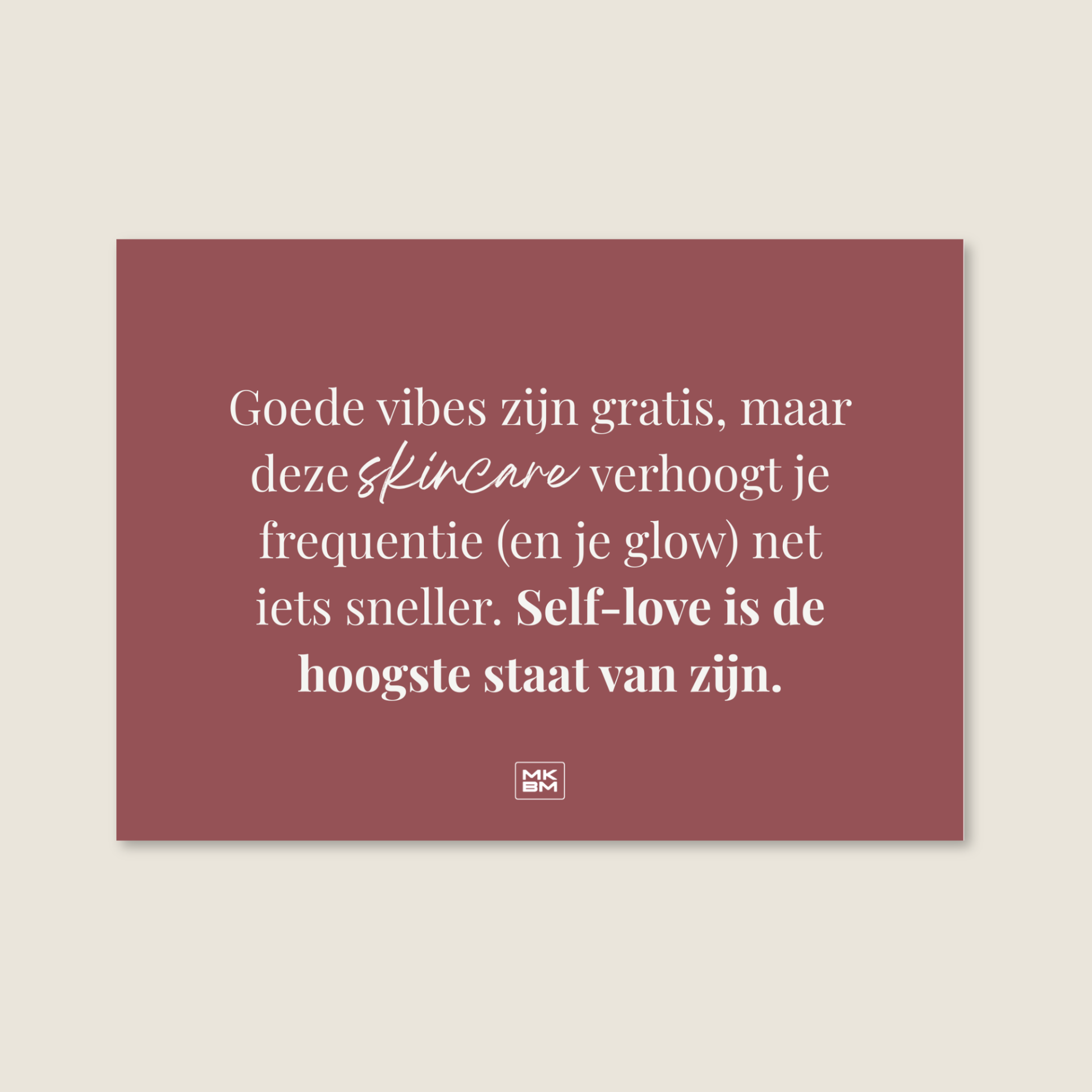 Goede vibes zijn gratis Ansichtkaart - MKBM Webshop
