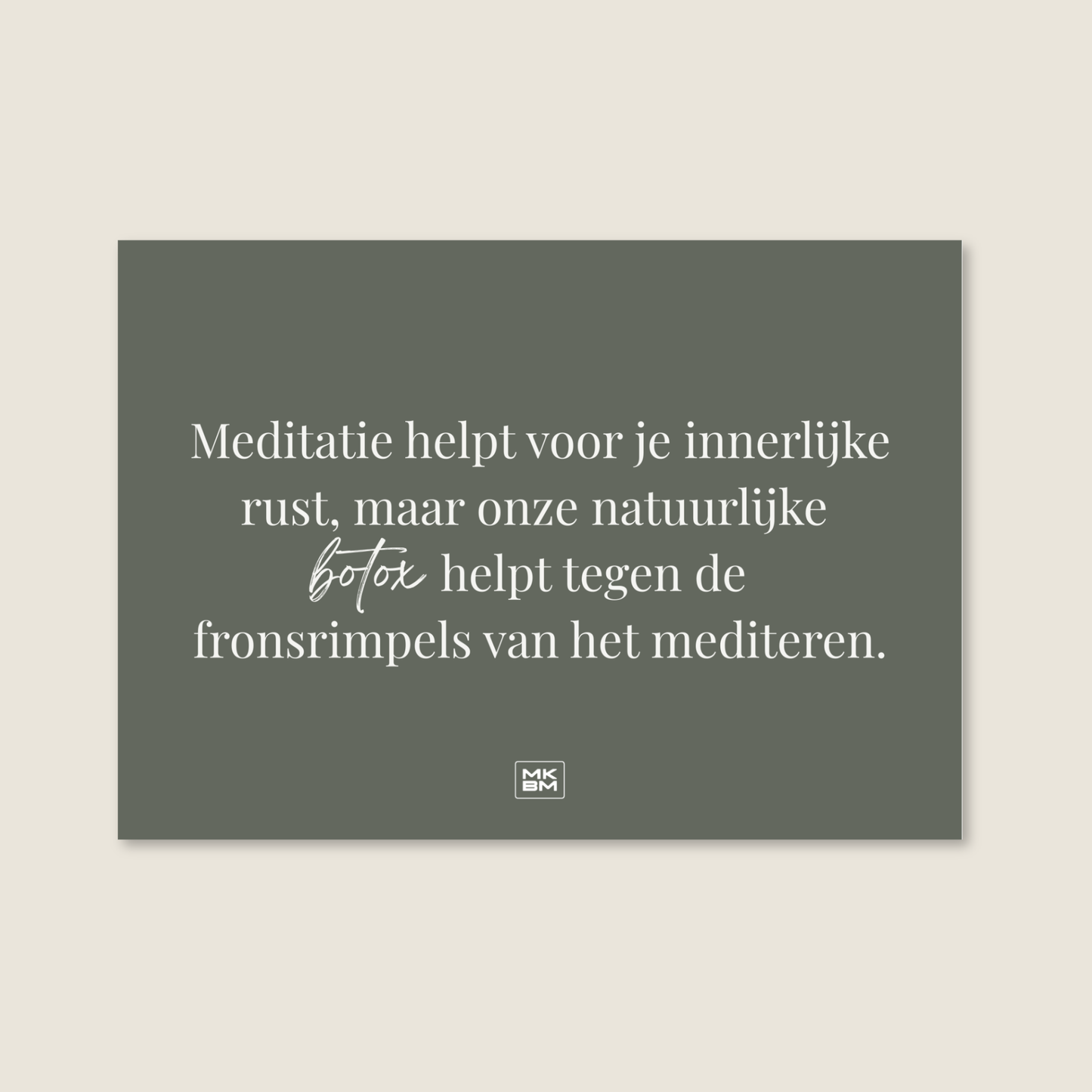 Meditatie helpt Ansichtkaart - MKBM Webshop