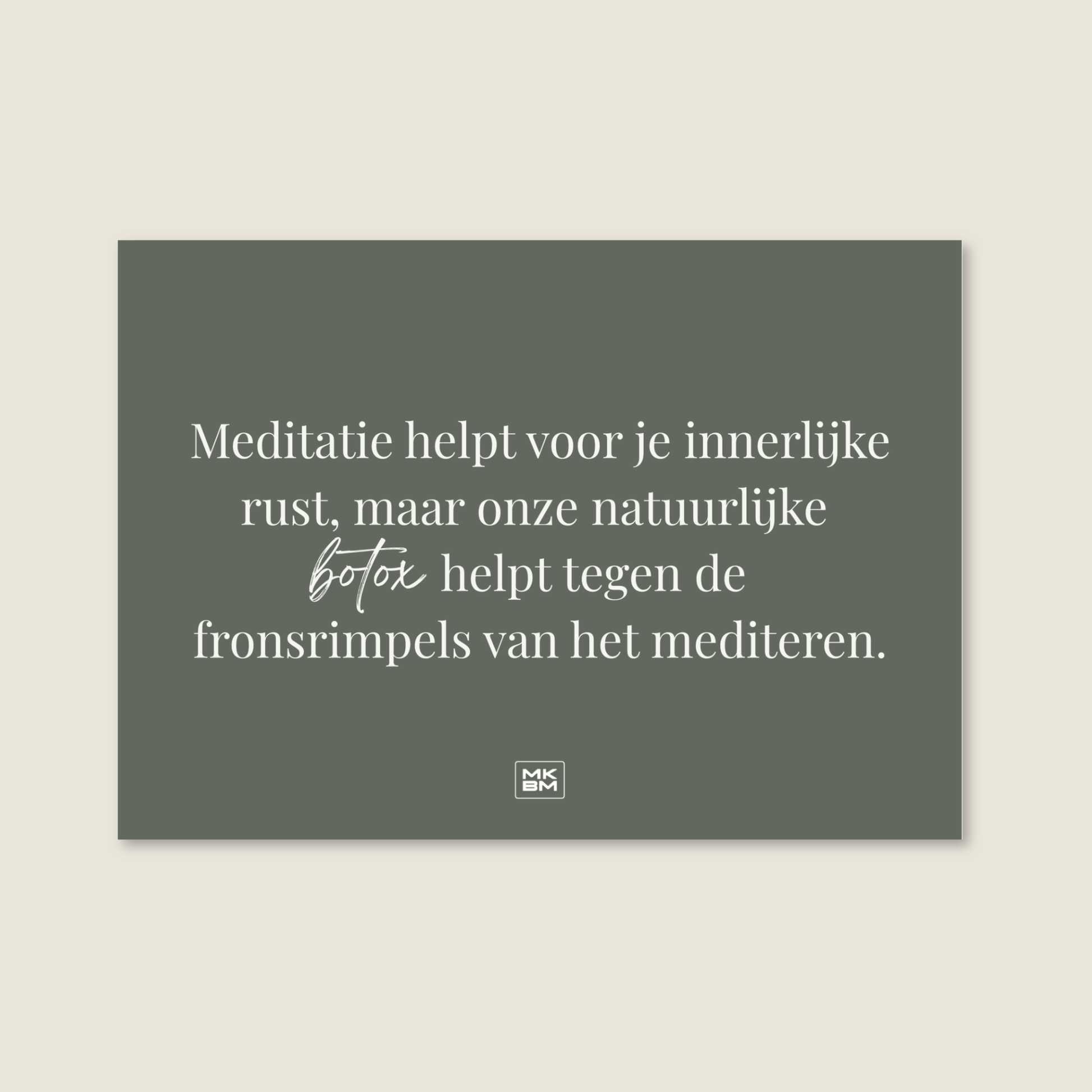 Meditatie helpt Ansichtkaart - MKBM Webshop