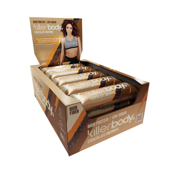 Killerbody proteïne reep Chocolate Brownie - 15 pack - MKBM Webshop