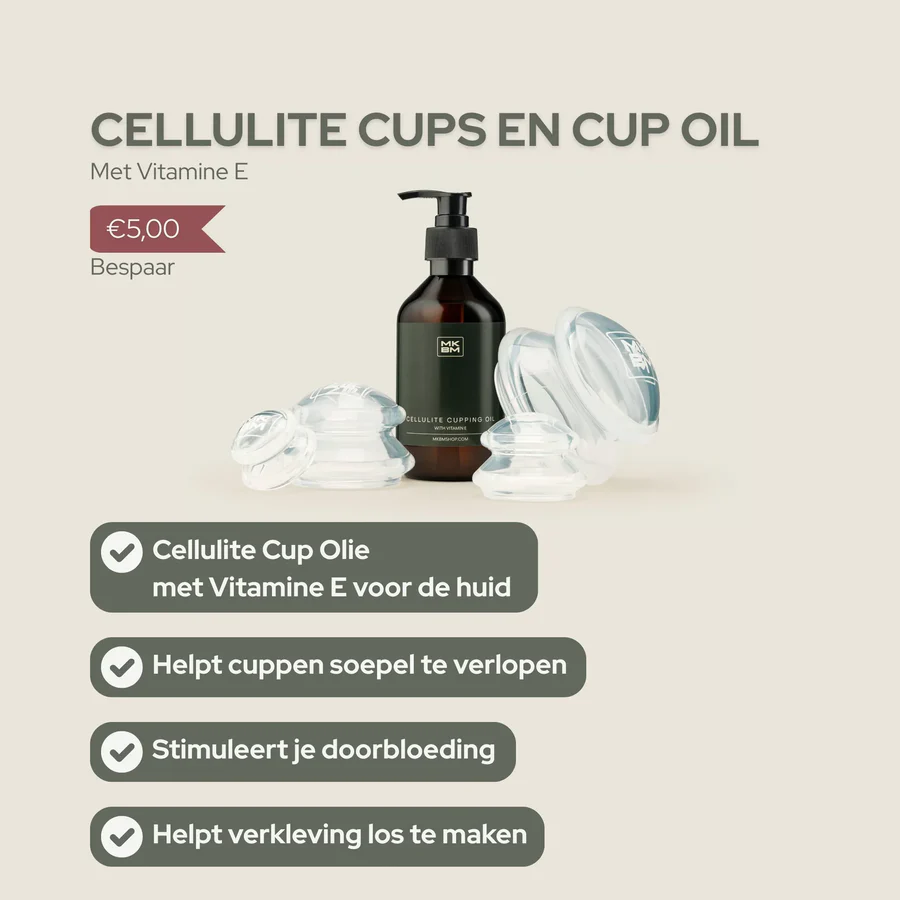Overzicht Cellulite Cups en Cup Oil