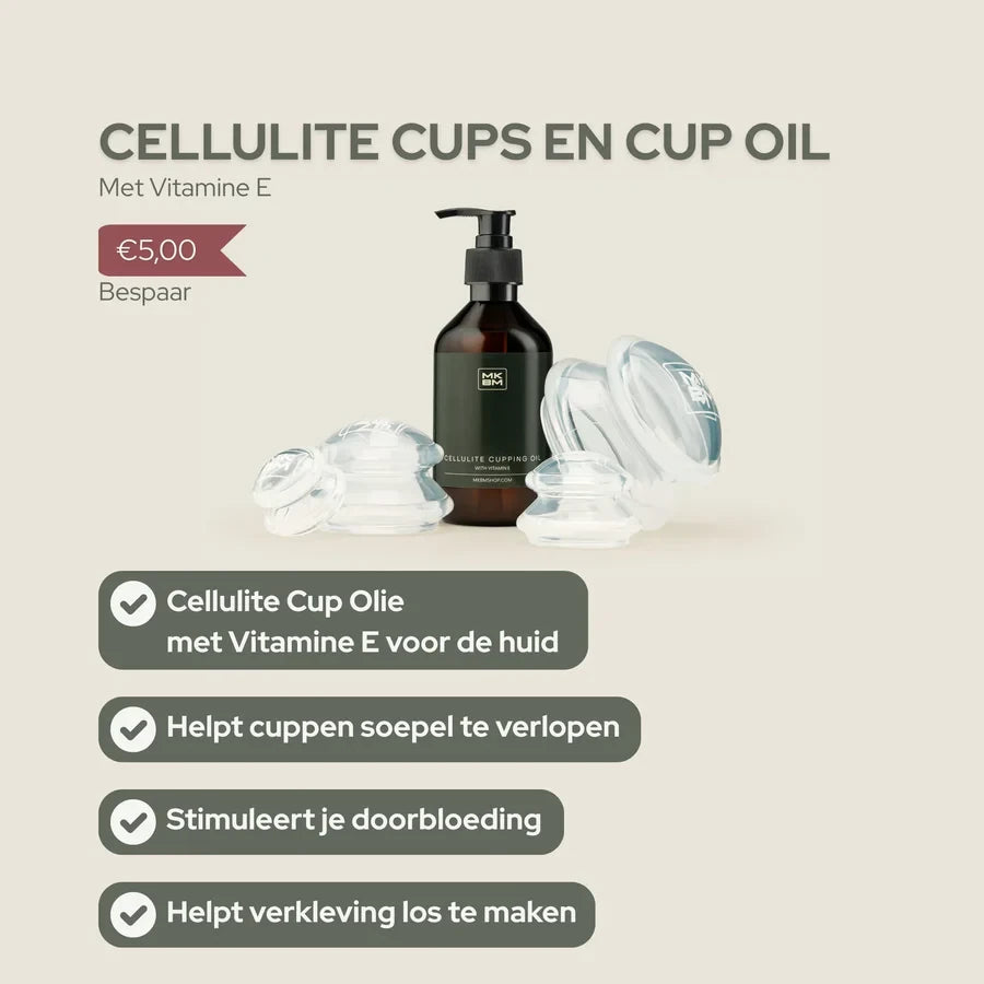 Overzicht Cellulite Cups en Cup Oil
